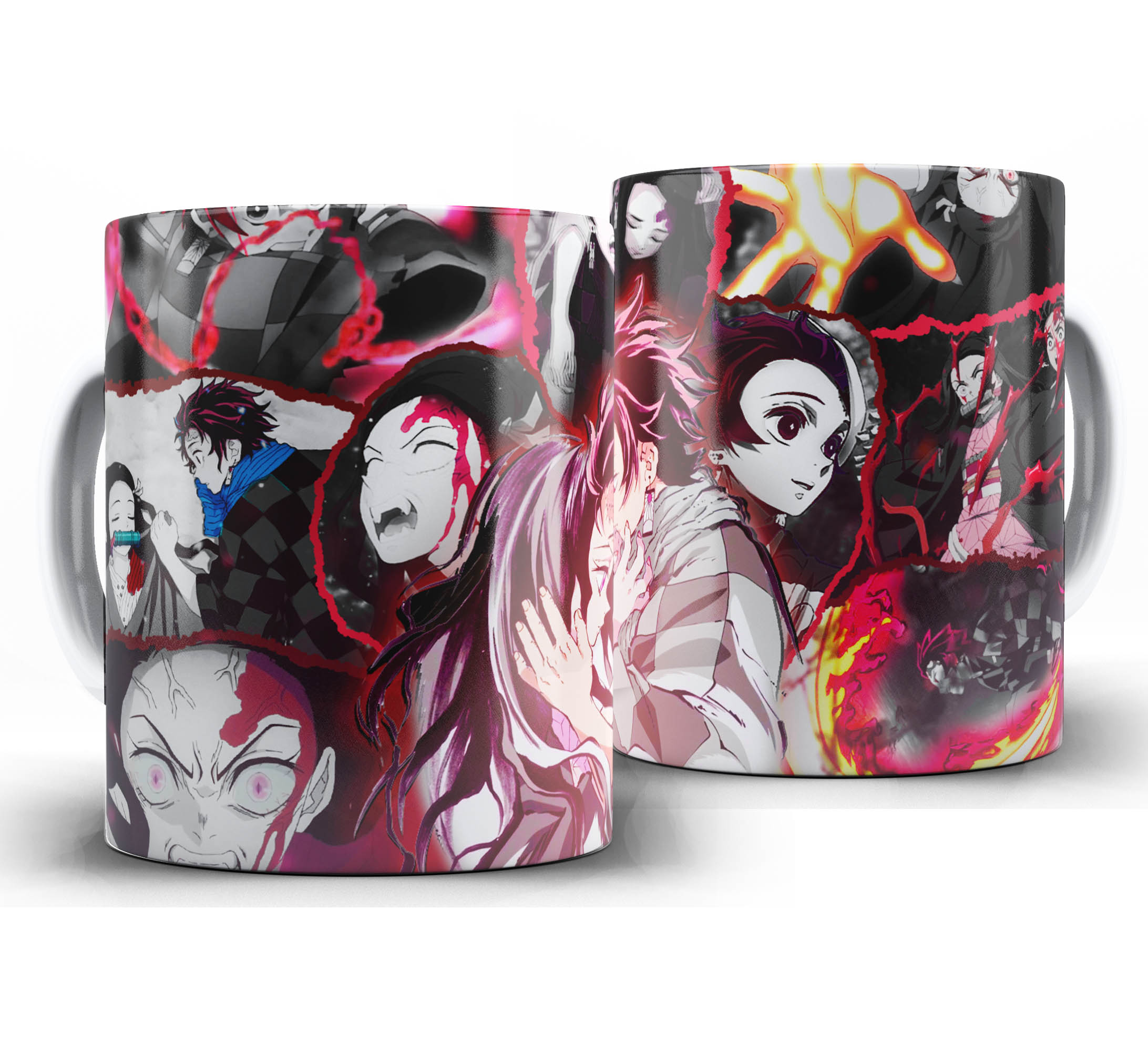 Caneca Anime - Demon Slayer Kimetsu no Yaiba W25 - Nezuko e Tanjiro